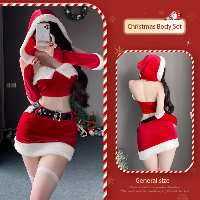 Mellow Zzz Christmas Women's Group Stage Performance Costumes Nightclub Christmas Costumes Halloween Female Anchor Battle Robe Hip Skirt