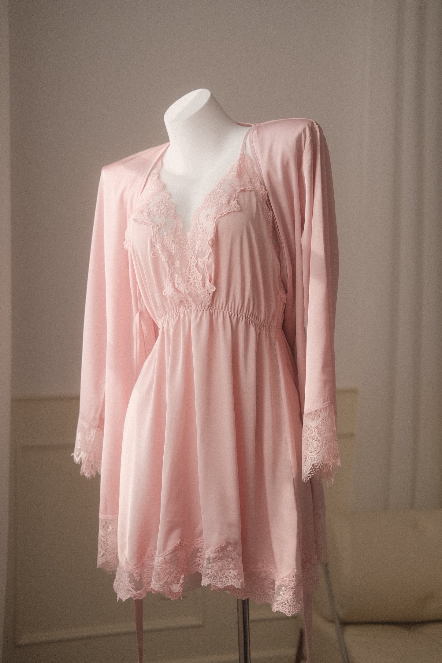 Mellow Zzz Sleepwear Womens Lace Sleep Robe