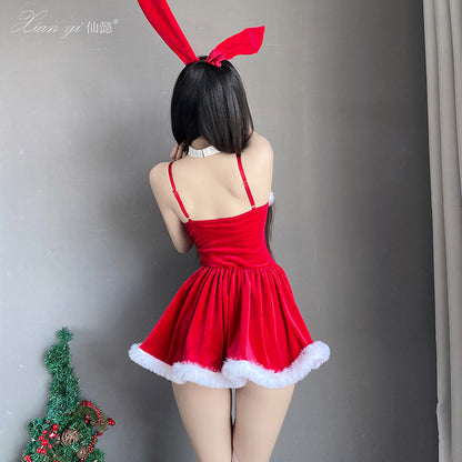 Mellow Zzz Christmas nightwear costume cute bunny girl cosplay nightclub pajamas sweet dress set