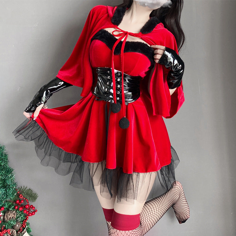 Mellow Zzz Christmas Nightwear Costume Halloween Little Devil Cosplay Uniform Pajamas Sexy Stage Costume Anchor Dress