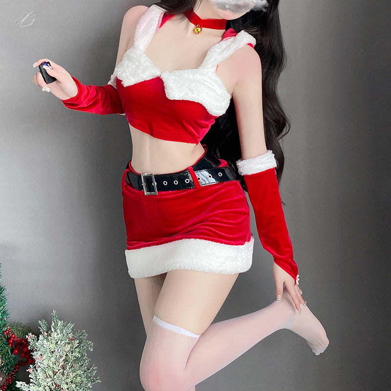 Mellow Zzz Christmas Women's Group Stage Performance Costumes Nightclub Christmas Costumes Halloween Female Anchor Battle Robe Hip Skirt