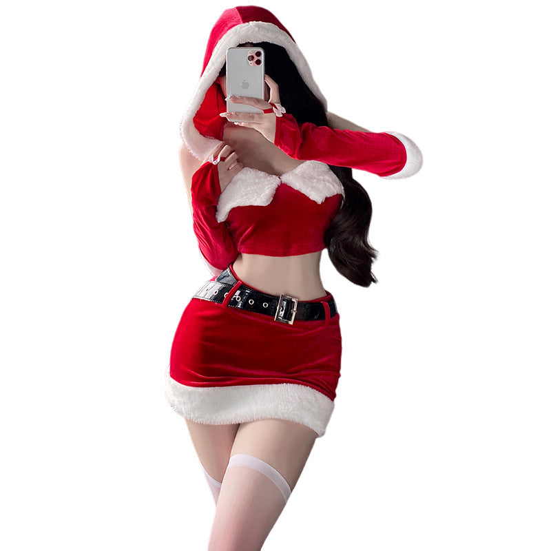 Mellow Zzz Christmas Women's Group Stage Performance Costumes Nightclub Christmas Costumes Halloween Female Anchor Battle Robe Hip Skirt